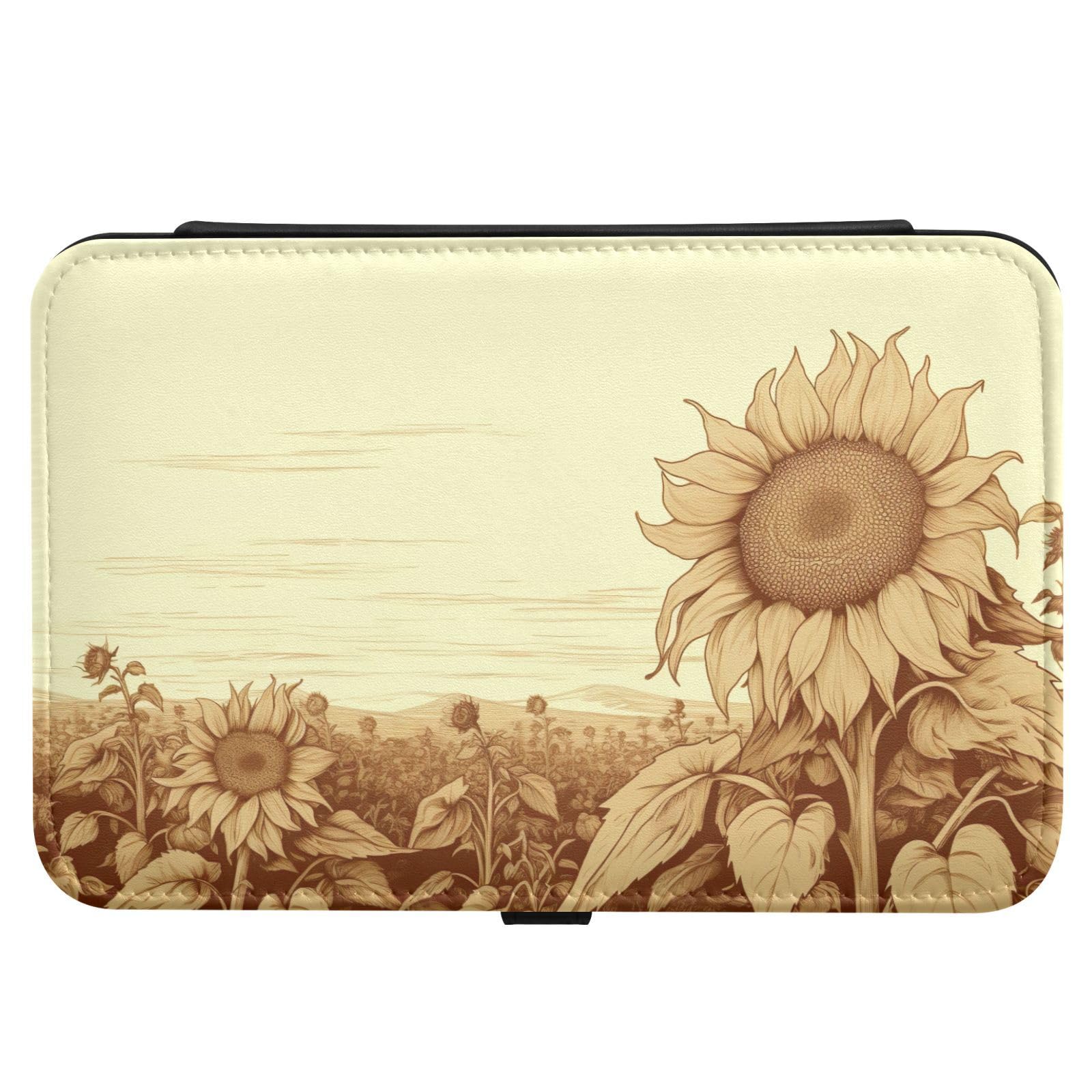 Haskirky Sunflowers Jewelry Box Portable PU Leather Travel Jewelry Organize for Women Jewelry Storage Display Holder for Ring, Necklace, Earring