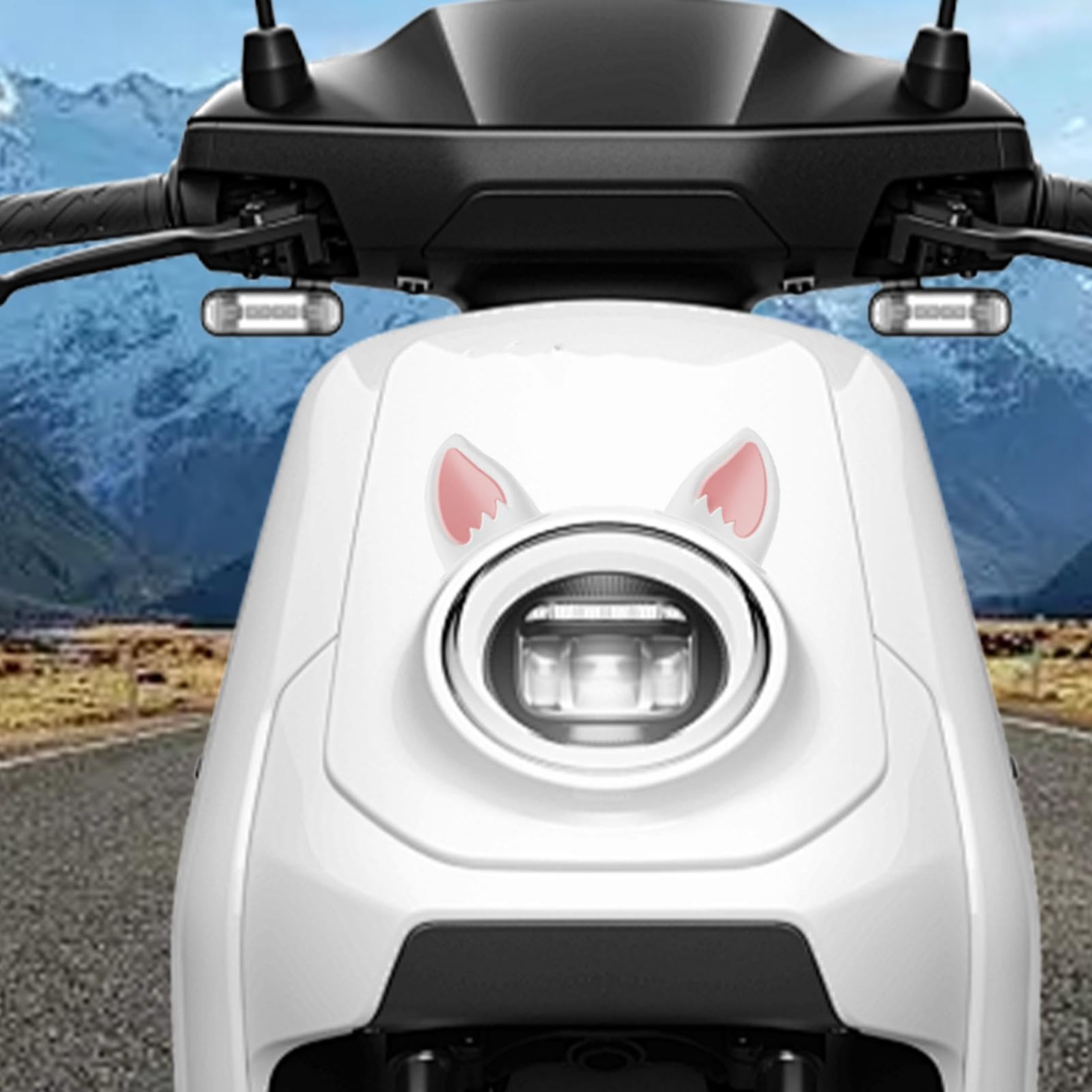 Uszy kapelusza motocyklowego, nauszniki kapelusza motocyklowego - 2X motocykl kot dekoracja kapelusza usznego, dekoracja czapki motocyklowej, akcesoria do uszu kotka samoprzylepne skórki i sztyfty