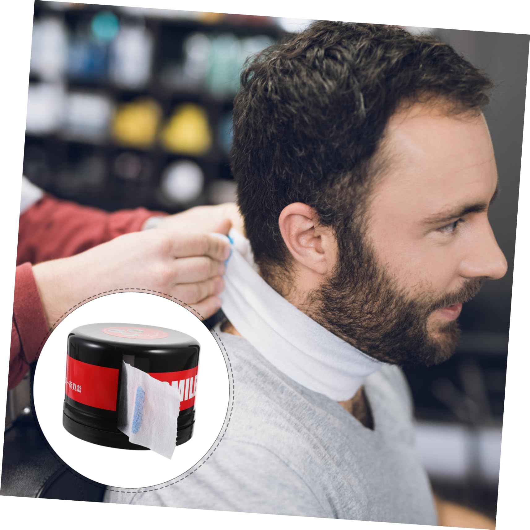 Gogogmee Barber Neck Strip Holder Hair Wrapping Paper Dispenser Styling Supplies