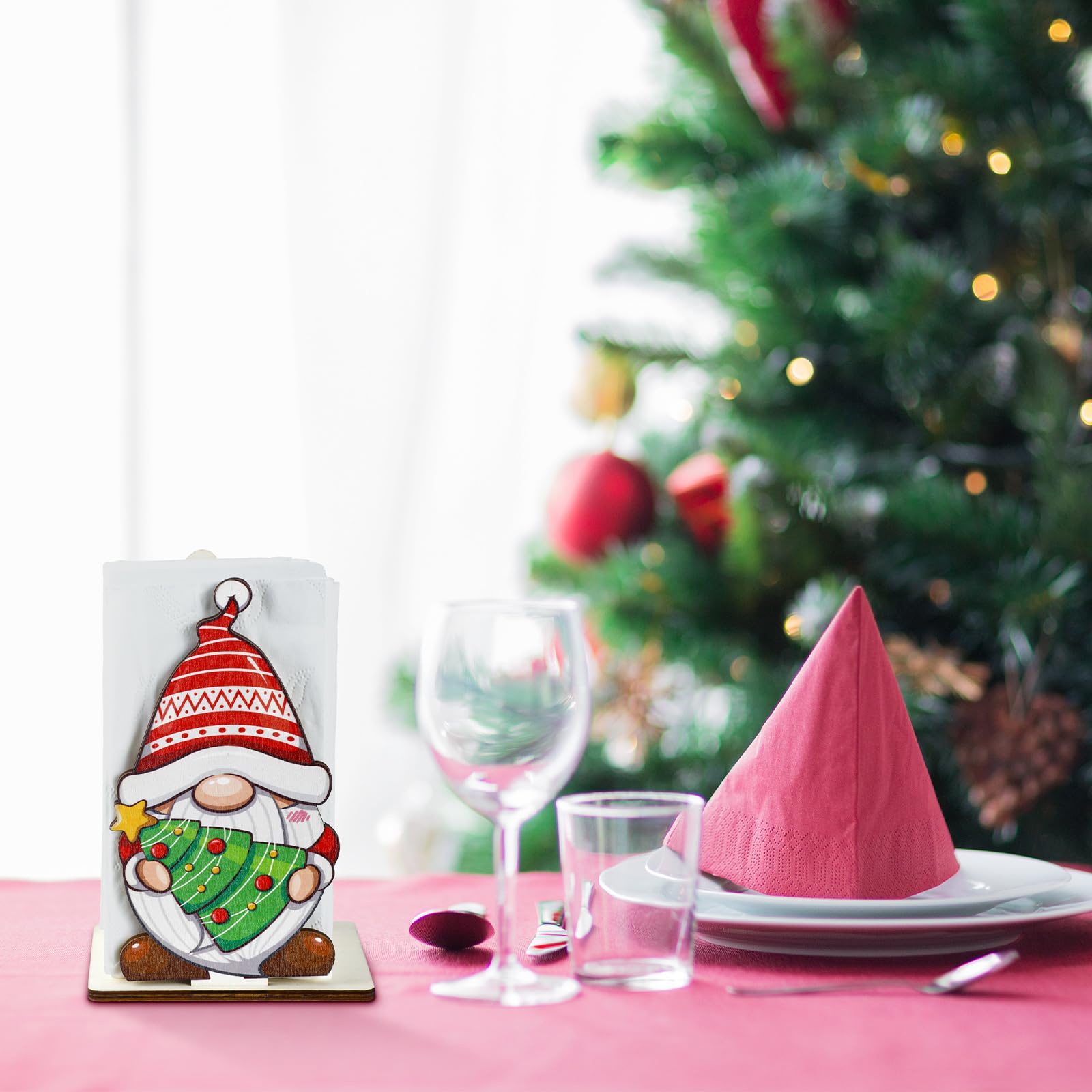 Serviettenhalter-Set (2 Stück) – Weihnachtsbaum-Design Aus Edelstahl, Für Festliche Tischdekoration