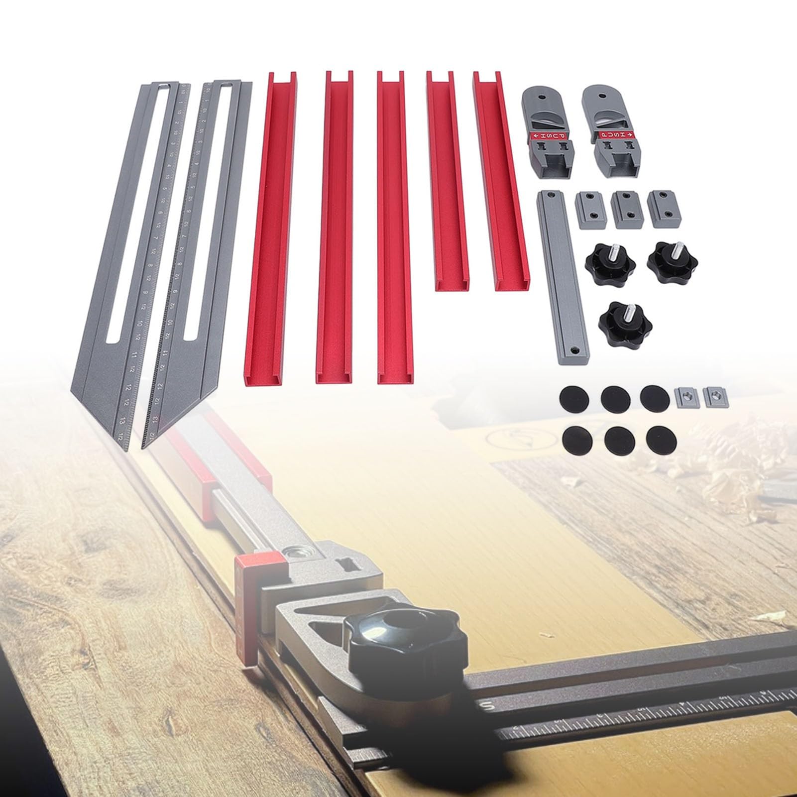 Stair Tread Gauge Tool, Aluminum Alloy Multifunctional Measuring Jig for Immediate Template Creation Adaptable Design - Image 4