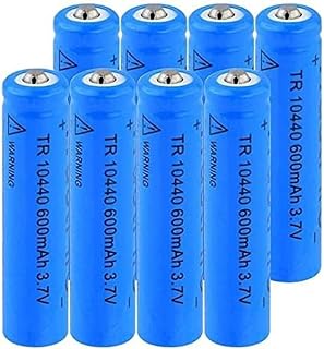 3 7V 10440 600 Lithium Li-Ion Batteries Refillable Batteries for LED Torch Light Flashlight Remote Control-8pcs