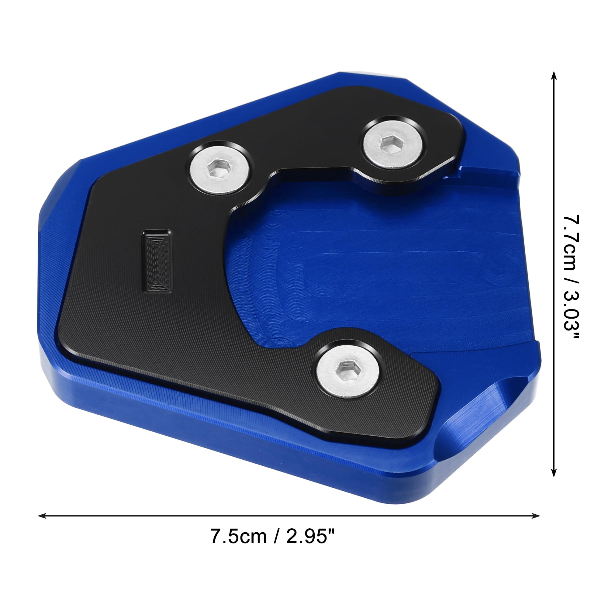 QUARKZMAN 1 Satz Motorrad Ständer Polster Für Suzuki GSX8S 22-23 | Schwarz, Blau, Aluminiumlegierung, 7,7X7,5X1,2 Cm, Verbesserte Stabilität, Einfache Montage, Inklusive Schraubenschlüssel