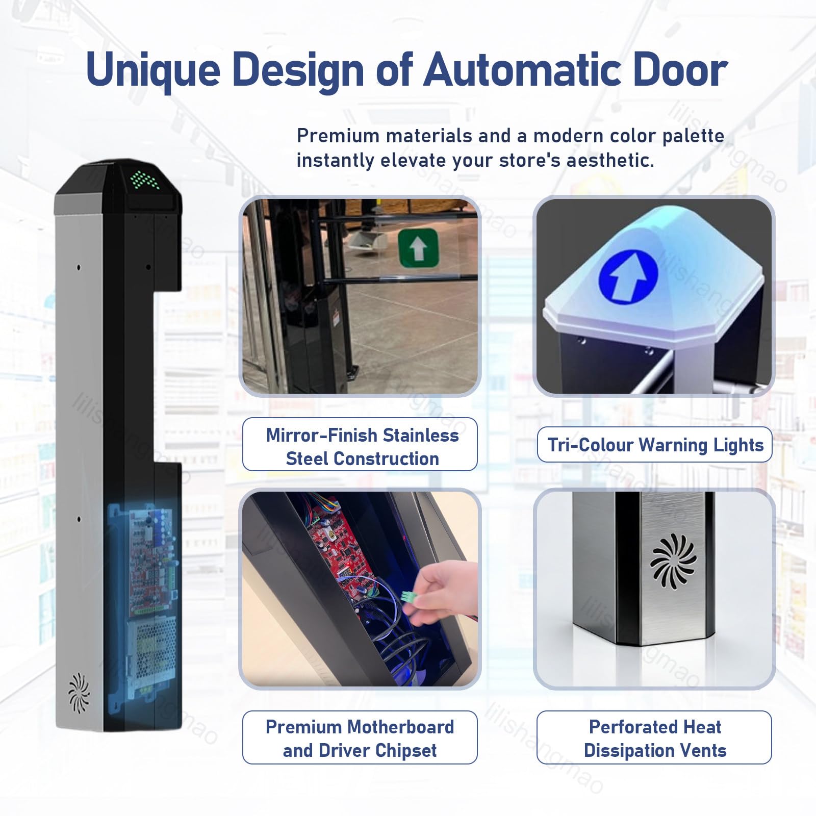 Puerta con Sensor De Radar: Barrera Automática Unidireccional, con Rango De Detección Y Ajuste De Velocidad, para Entradas De Alta Demanda, con Alertas De Voz, para Lugares Públicos A