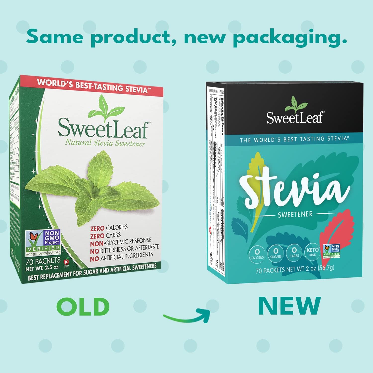 SweetLeaf Stevia Powder Packets - Zero Calorie Sweetener with Stevia Leaf Extract, No Artificial Sweetener Additive, Sugar Free, Keto Friendly, Non GMO, Gluten Free - 70 Packets (Pack of 3)