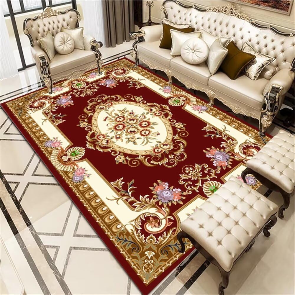 Tapis retro oriental grand tapis salon 130x190cm botanique floral tapis balcon exterieur moderne