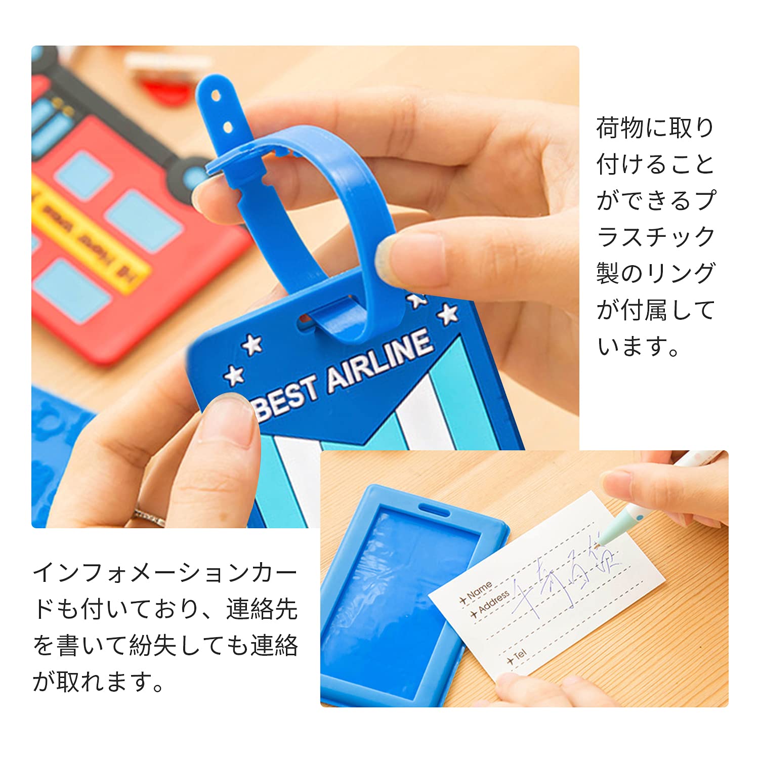 Amazon.co.jp: ZHEJIA 荷物タグ ラゲージタグ ネームプレート