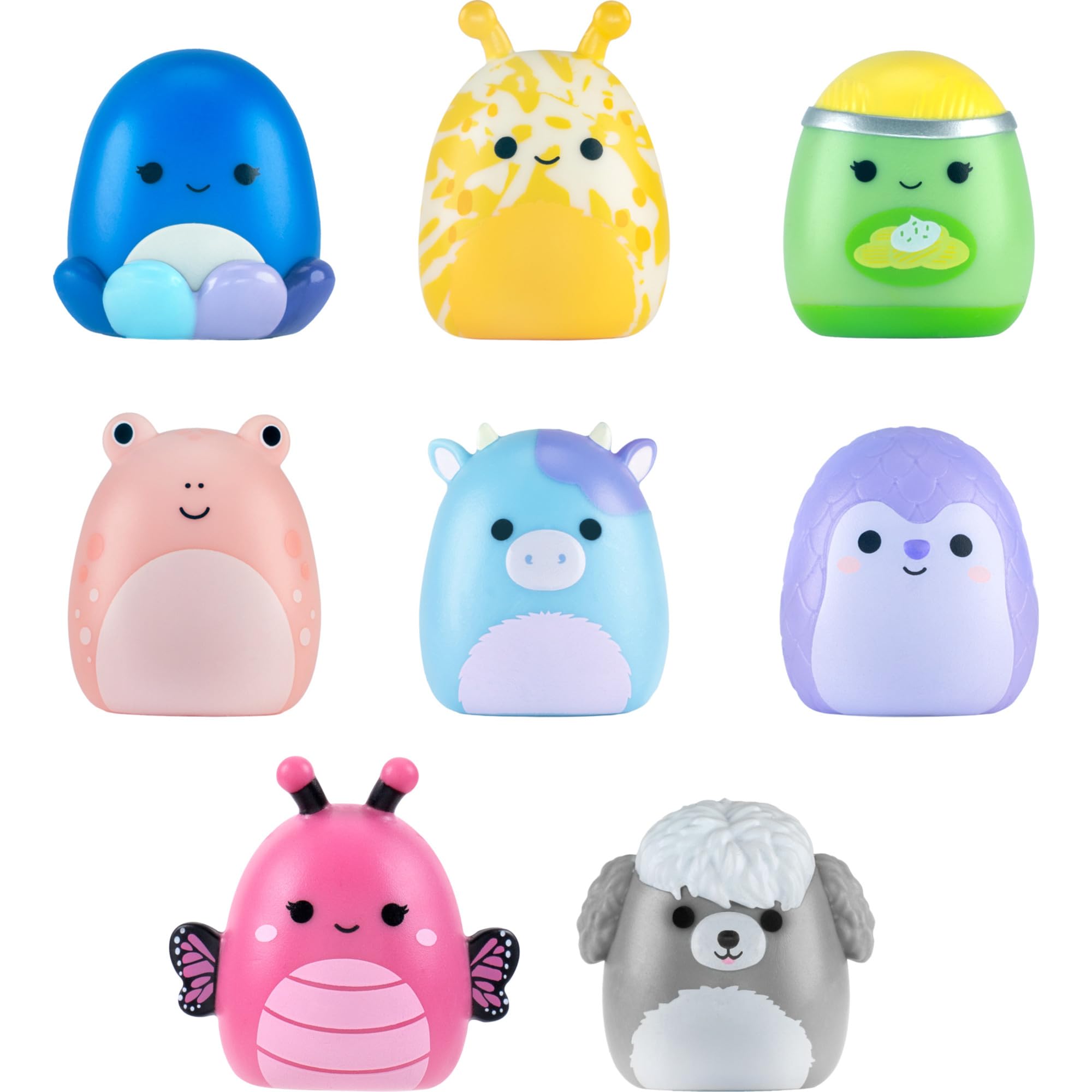 Squish-a-longs Mini-Squish 8-Pack (Wave 5, Style 1) Includes Alvarez the Tie-Dye Alien, Clayton the Clow, Josephina the Tadpole - Image 2