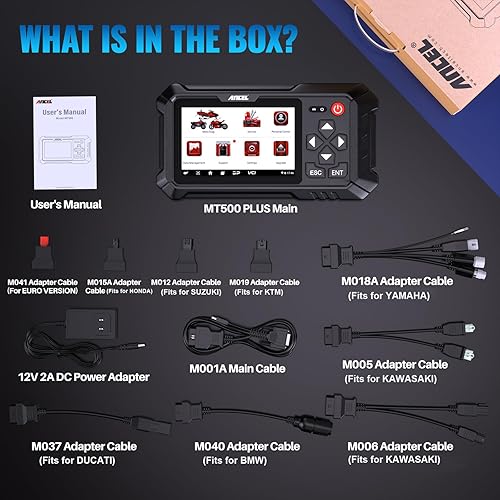 Miniatura 8 de ANCEL Elite - Herramienta de escaneo de diagnóstico de motocicleta MT500 PLUS escáner OBD2 para BMW Honda Yamaha Ducati KTM Kawasaki Suzuki Triumph