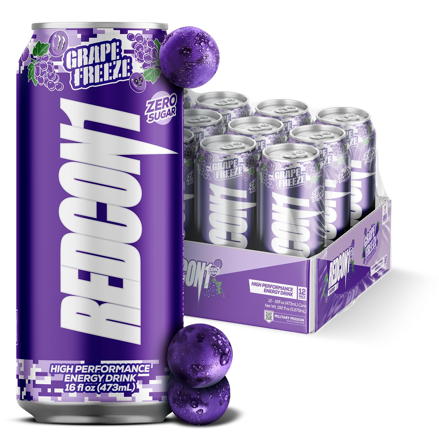 Amazon.com : REDCON1 Energy High Performance Drink, Grape Freeze