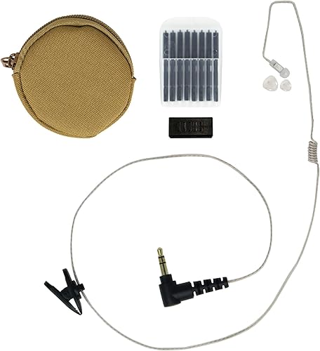 Kit de actualización de micrófonoauricular de la serie invisible, cubierta sin cámaraauricular táctico de radio ambidiestro, convertidor de
