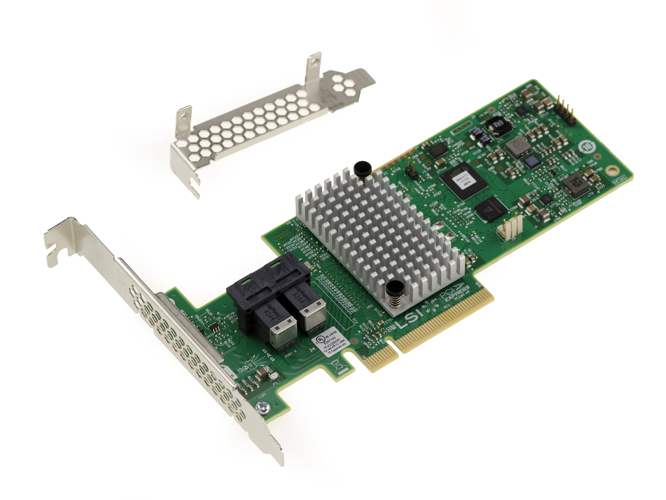 KALEA-INFORMATIQUE Tarjeta controladora Interna PCIe 3.0 SAS 12GB de 8 Puertos con Raid 0 1 5 10 50 JBOD. Modelo LSI OEM 9340-8i. Alto y Bajo Perfil, Ref H3-25499-04002 | Controlador LSI 9340 8i con RAID de hardware y JBOD