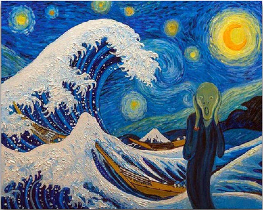 Peinture diamant 5D Van Gogh idée cadeau kit broderie mosaïque complet 40x50cm