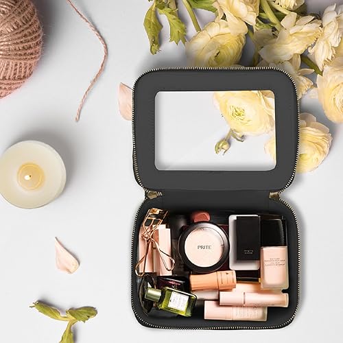Miniatura 8 de Bolsa de maquillaje transparente, estuche organizador de cosméticos, bolsa de aseo de viaje impermeable, bolsa de cuidado de la piel con cremallera