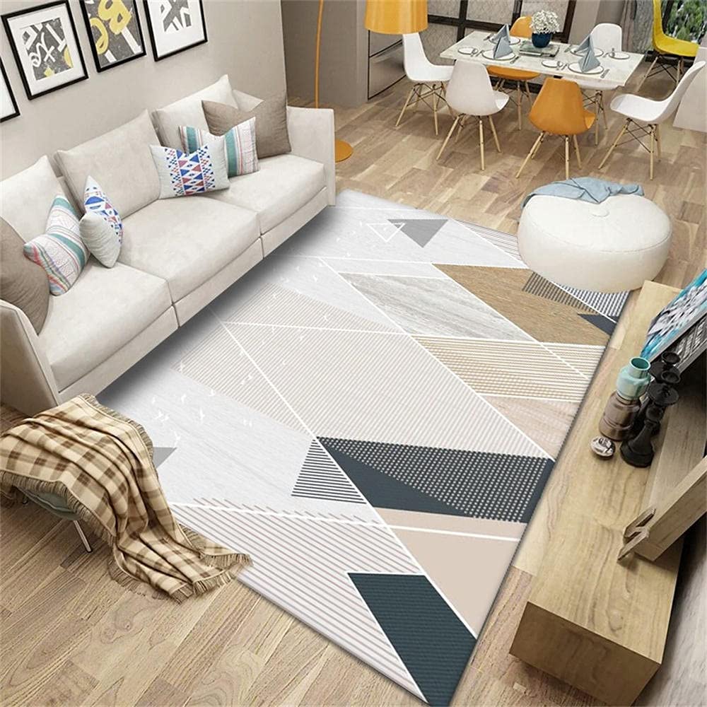 Tapis enfant moderne géométrique lavable et résistant pour balcon