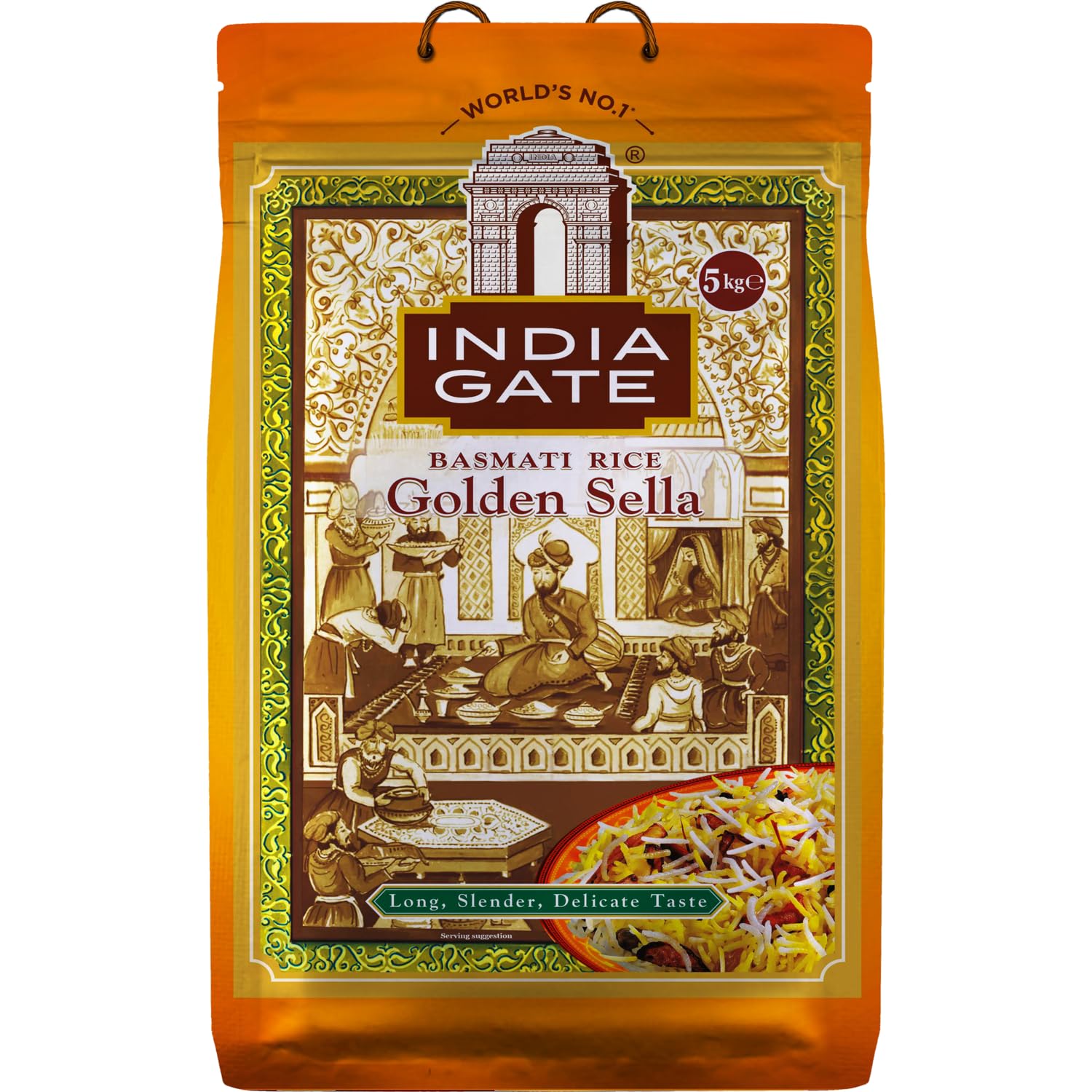 INDIA GATE - Riso Basmati Golden Sella - (4 X 5 KG)