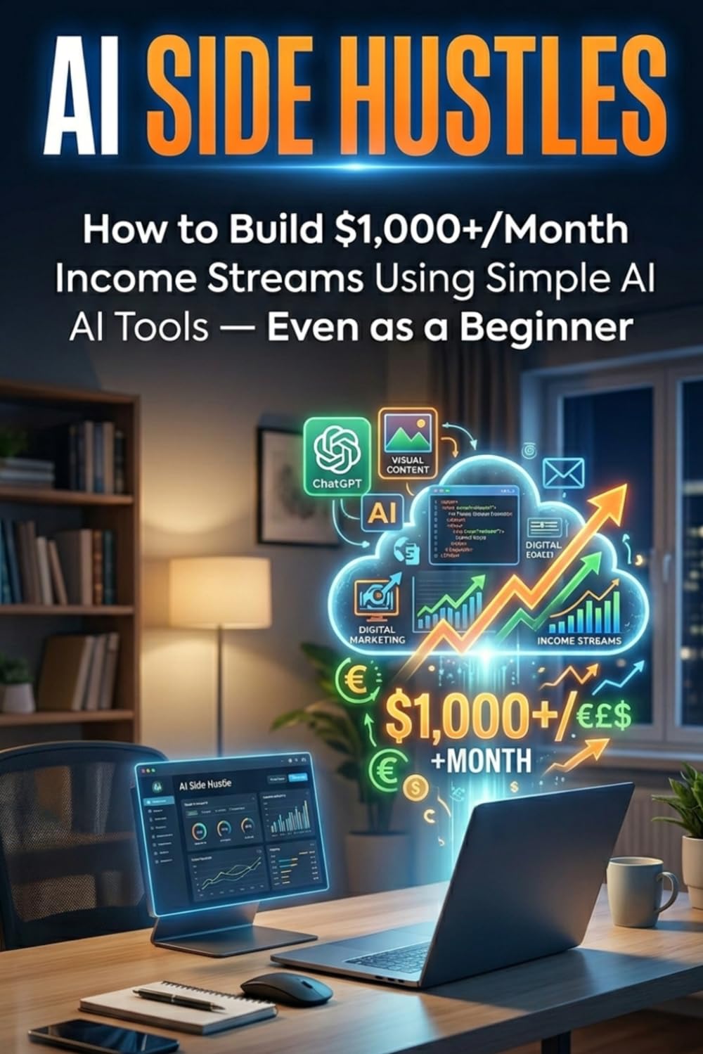 AI Side Hustles: How to Build $1,000+/Month Income Streams Using Simple AI Tools — Even as a Beginner