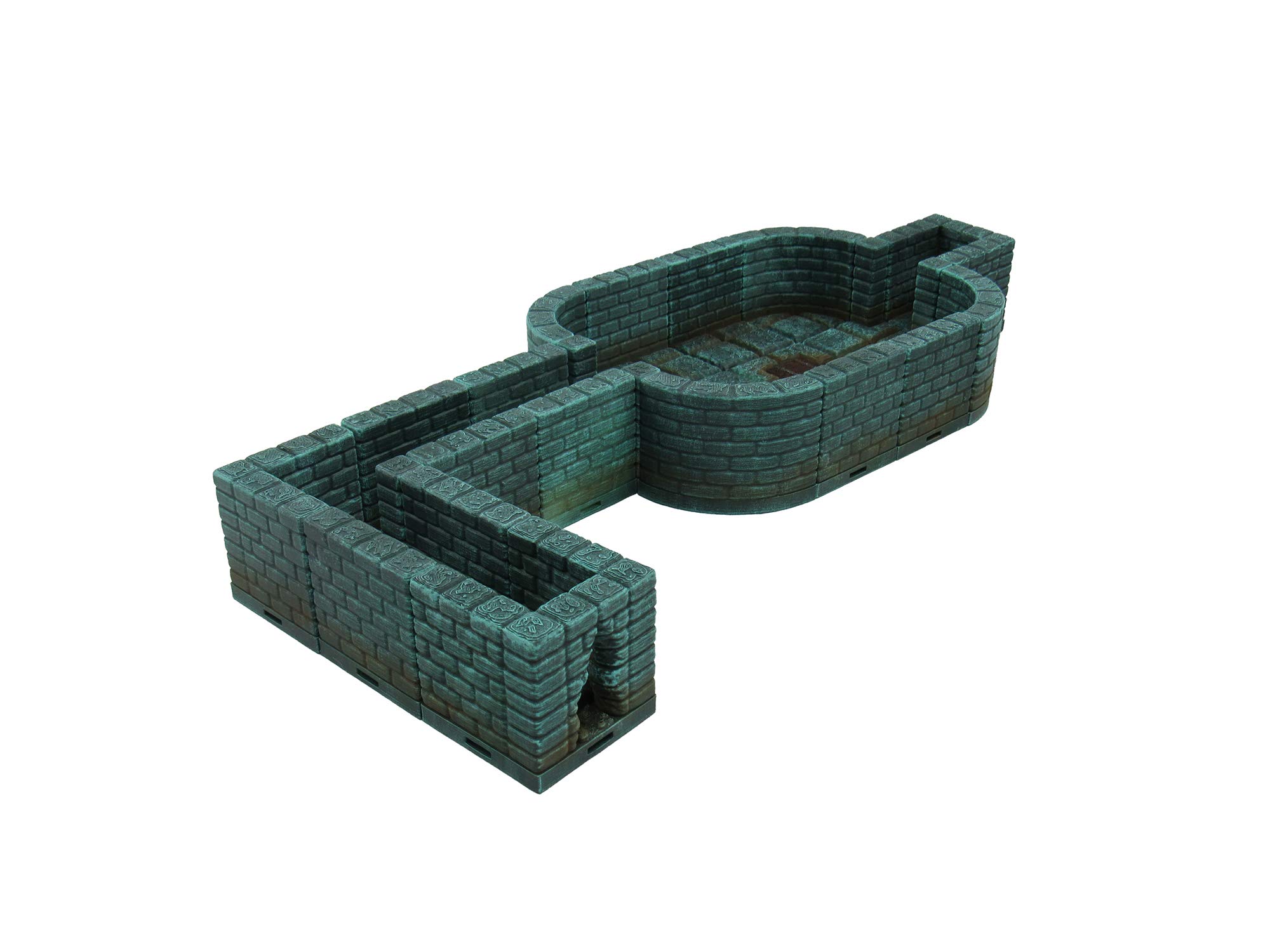 EnderToys Locking Dungeon Tiles - Secret Room, Terrain Scenery Tabletop 28mm Miniatures Role Playing Game, 3D Printed Paintable