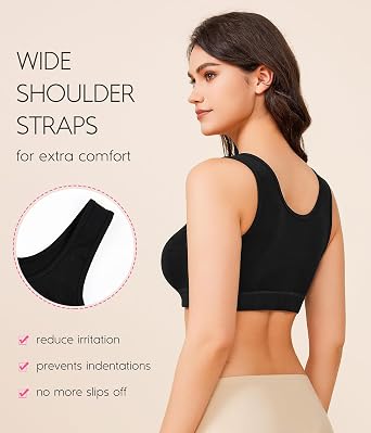 BRABIC Front Closure Compression Full Coverage Bras for Women Post Surgery Everyday