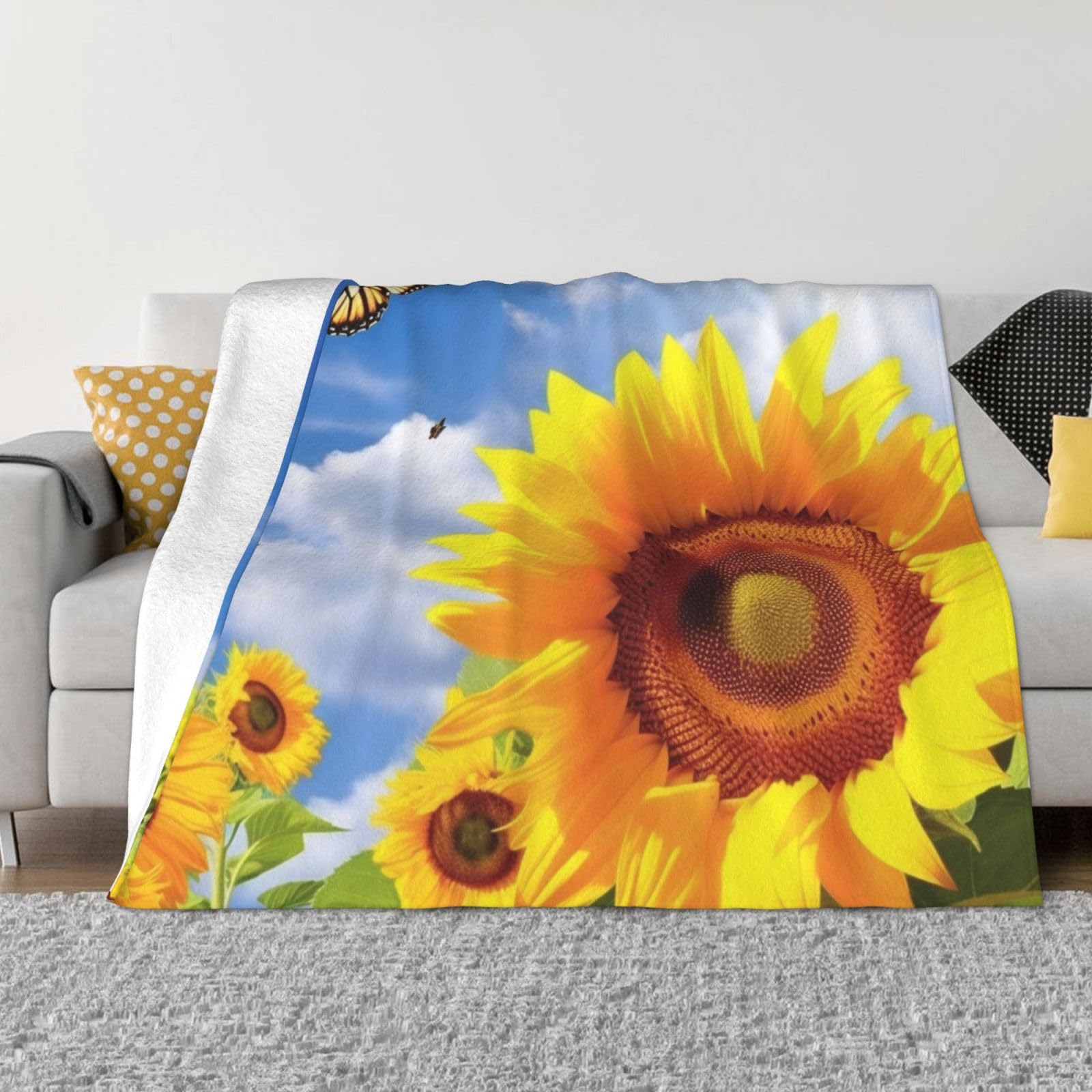 Couverture polaire douce tournesol pour infuser de la joie et de la chaleur dans votre foyer