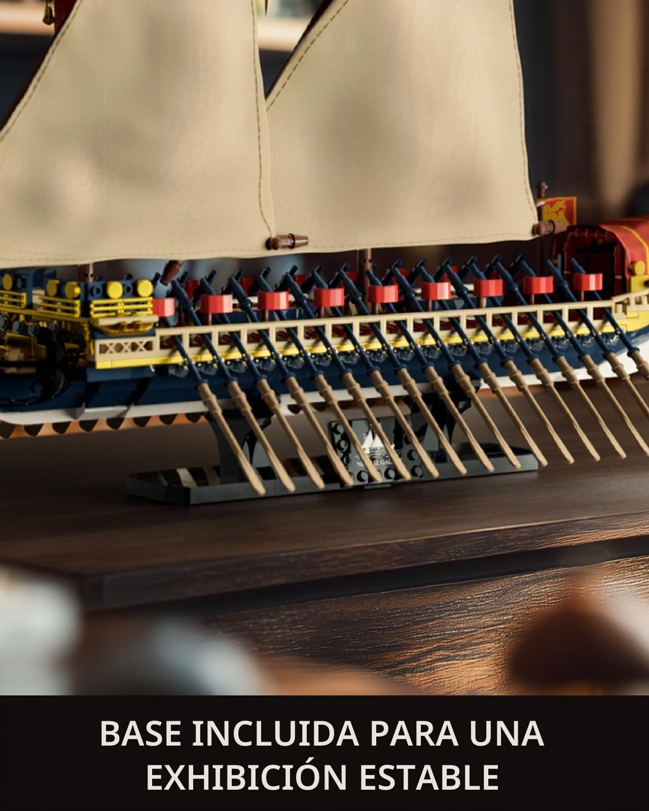 Nifeliz Kit de Construcción de Barco Velero Galera para Adultos, Modelo de Nave Insignia Estilo Galeaza para Exhibición y Colección, Regalo para Entusiastas de los Barcos (1.536 Piezas, NF10338)