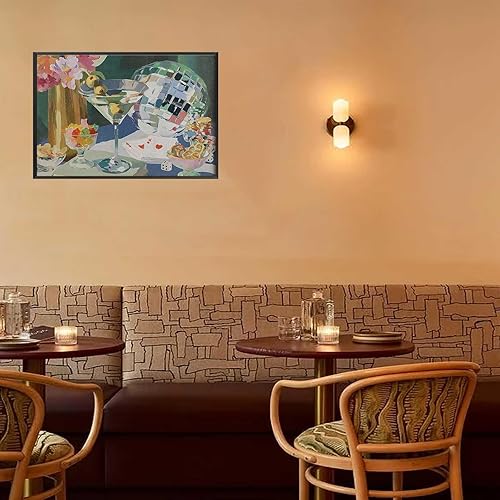 Miniatura 4 de Pósteres retro de cóctel de discoteca y Martini de los años 70, para el tiempo libre, arte de pared, impresiones coloridas para sala de estar,