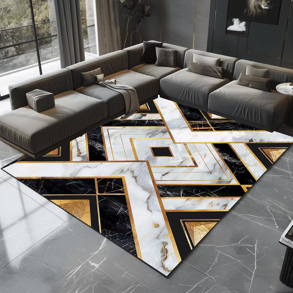 Tapis de salon antidérapant et sécurisé grand format lavable pour chambre