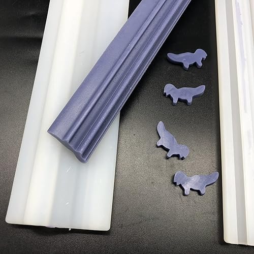 Miniatura 6 de Columna de tubo de dinosaurio Molde de jabón de silicona Vela Molde de pastel de caramelo de chocolate Insertar suministros de fabricación de jabón