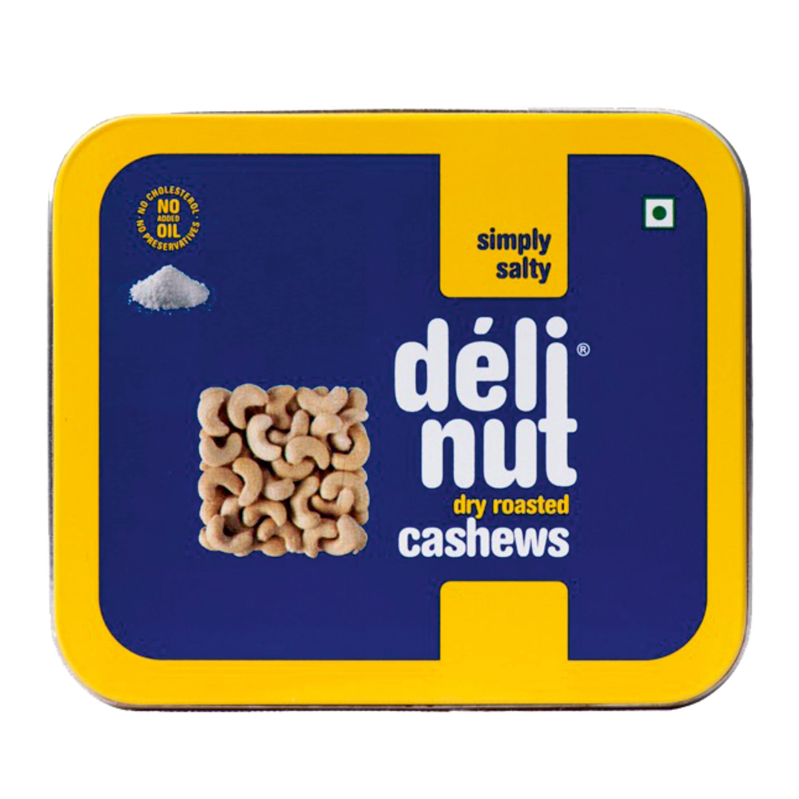 Delinut Dry Roasted Cashews | Plain and Flavoured Cashews (Salted, 50 ...