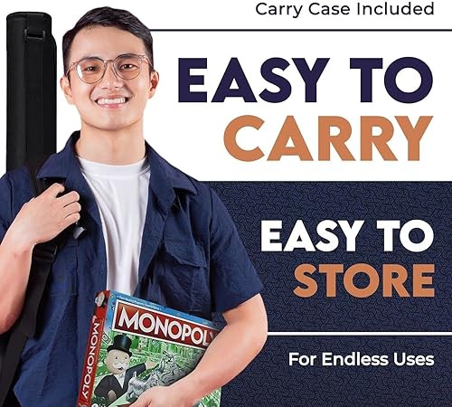 Miniatura 112 de Tapete de juego de mesa de 42 x 66 pulgadas, tapete Mahjong para mesa con bolsa de transporte, tapete de juego de neopreno antideslizante, cubierta