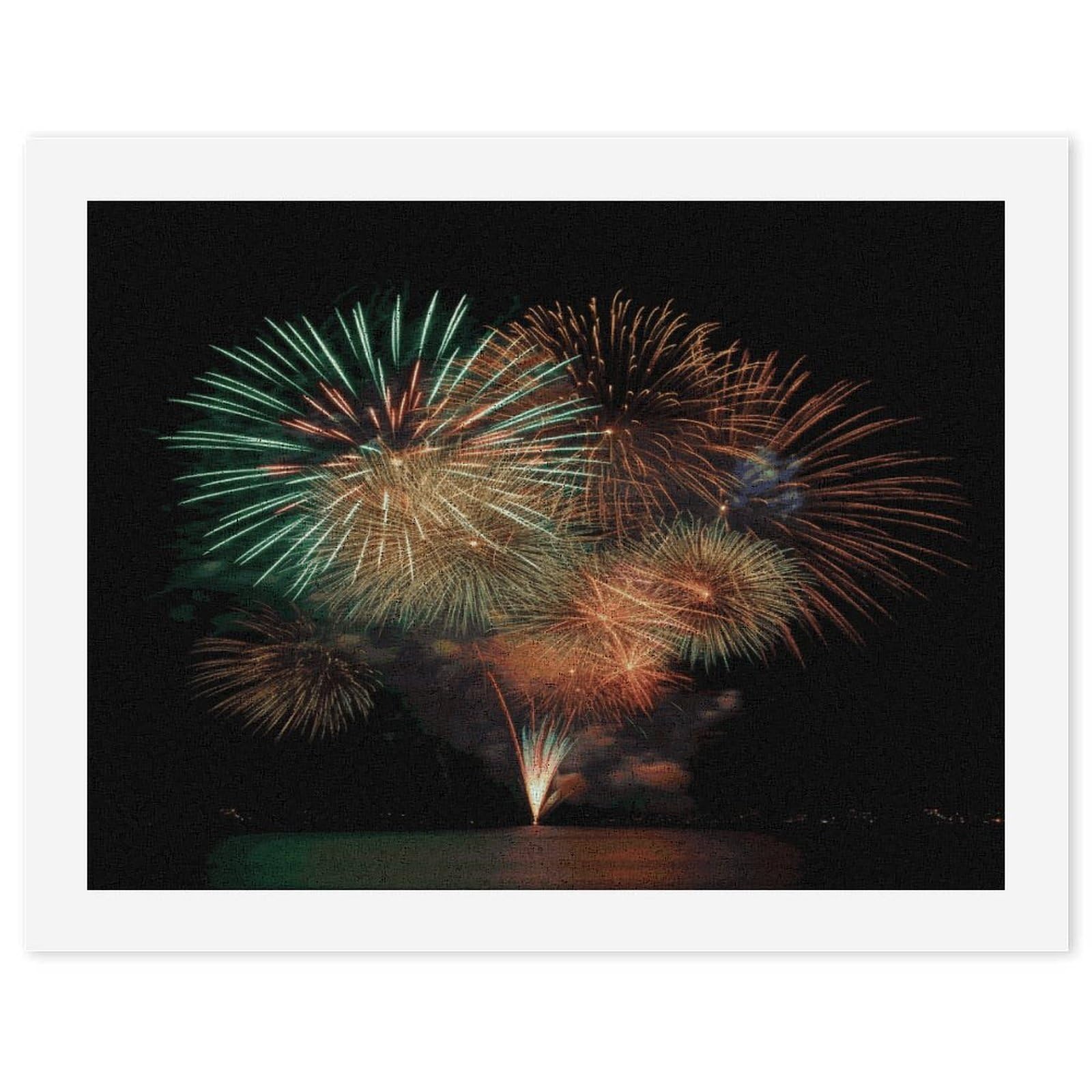 MUSM DIY Digital Painting Fireworks Paint by Numbers Kit for Adults Canvas Digital Oil Painting Kit for Beginners Easy Paintings by Numbers for Home Wall Decoration