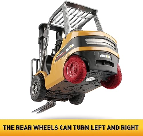 Miniatura 10 de Juguete de camión de cuatro ruedas fundido a presión a escala 150 modelos de excavadora de equipo de construcción de metal para niños cargador de