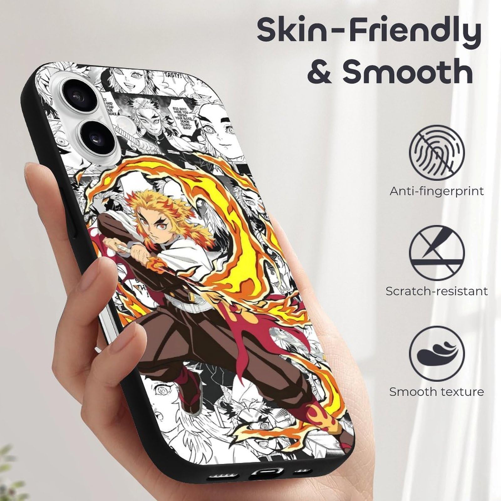 Amazon.co.jp: iPhone 16 ケース 鬼滅の刃 炎柱 煉獄杏寿郎