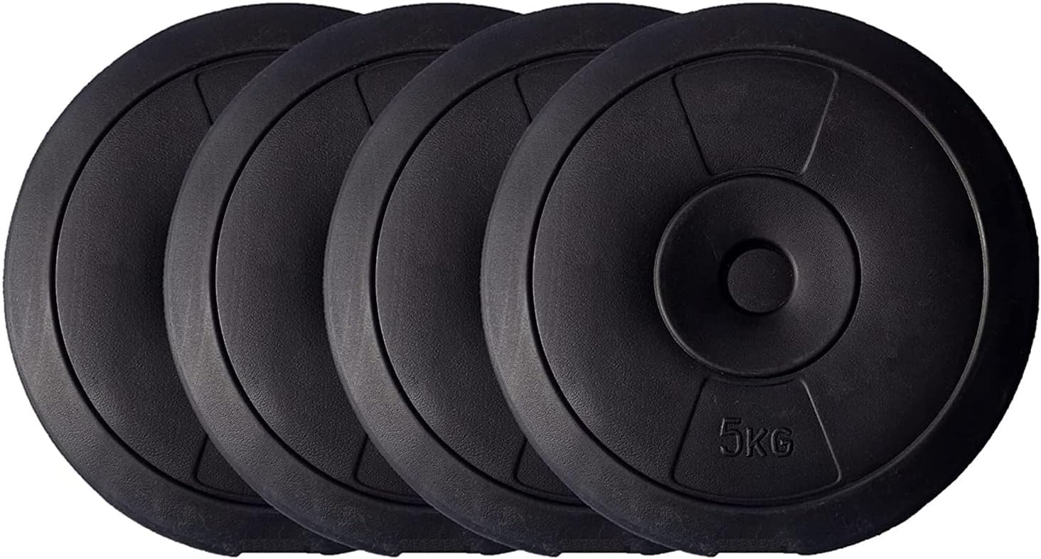 Body Maxx 20 Kg Vinyl Plates for Home Gym 5 KG 4 Pcs