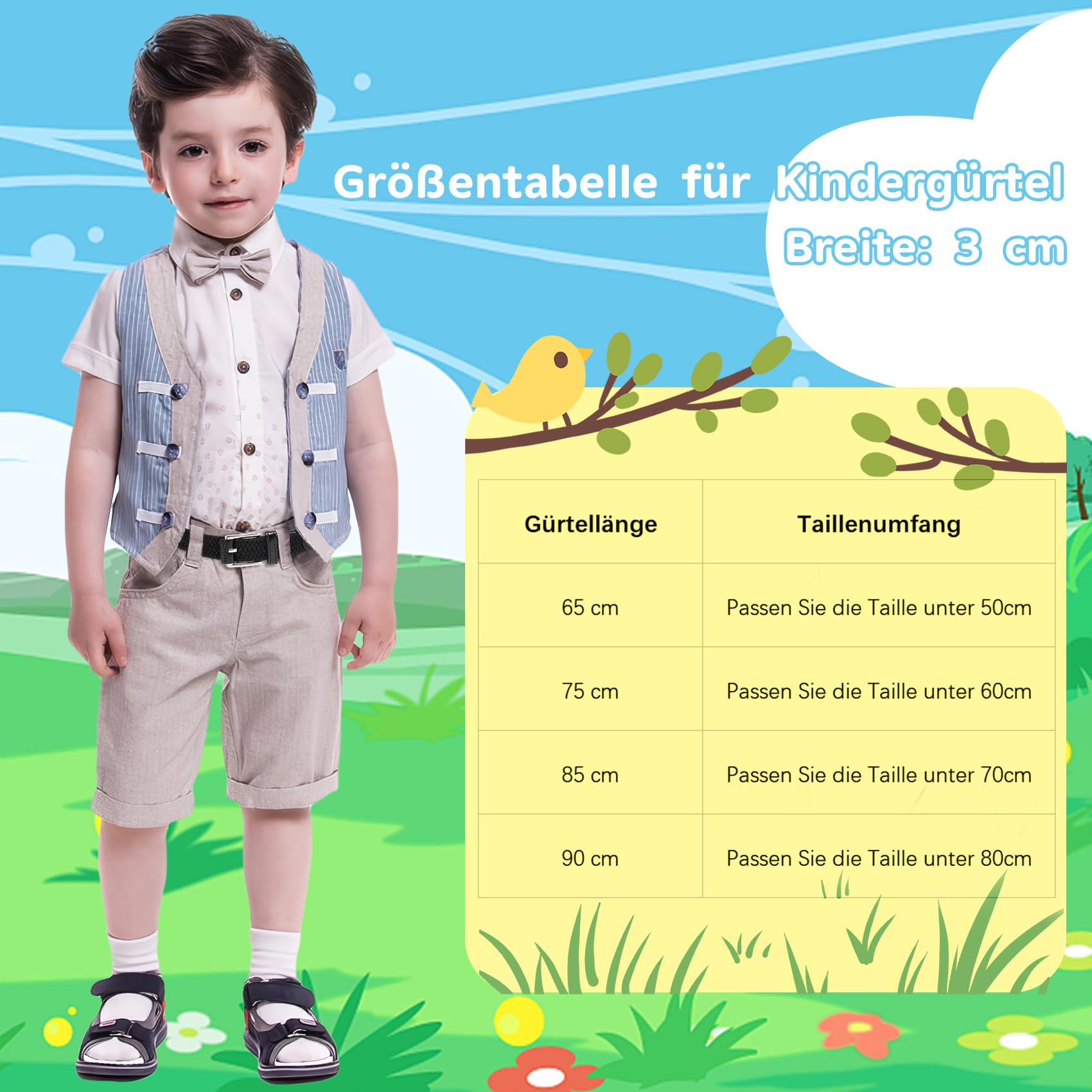 WHIPPY Kinder Gürtel Elastik Unisex Geflochtener elastischer Stretch Gürtel gewebter gürtel für Jungen und Mädchen Endspitze aus Leder mit Dornschließe, 3 cm breite