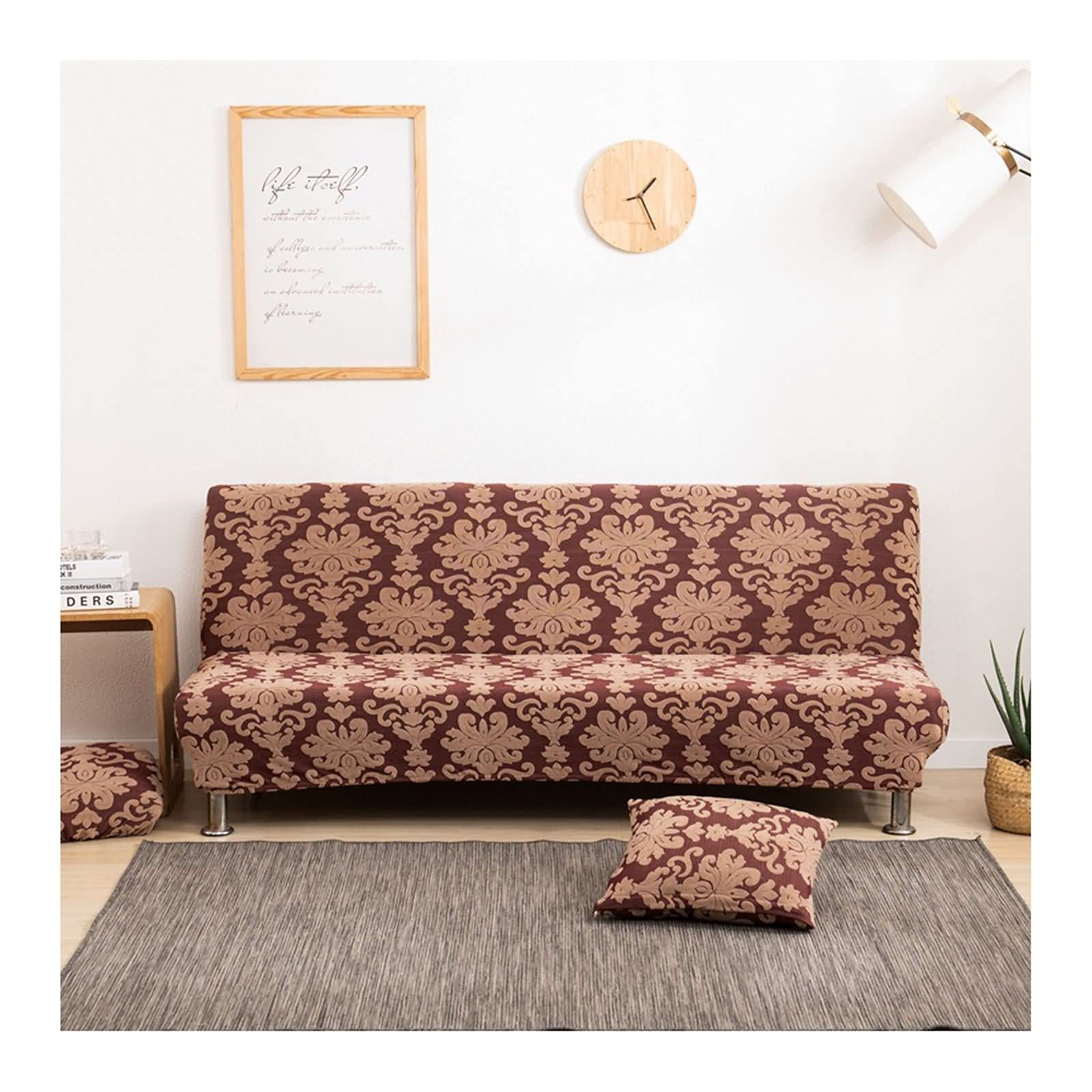 Housse de canapé jacquard 120-155cm protecteur canapé extensible