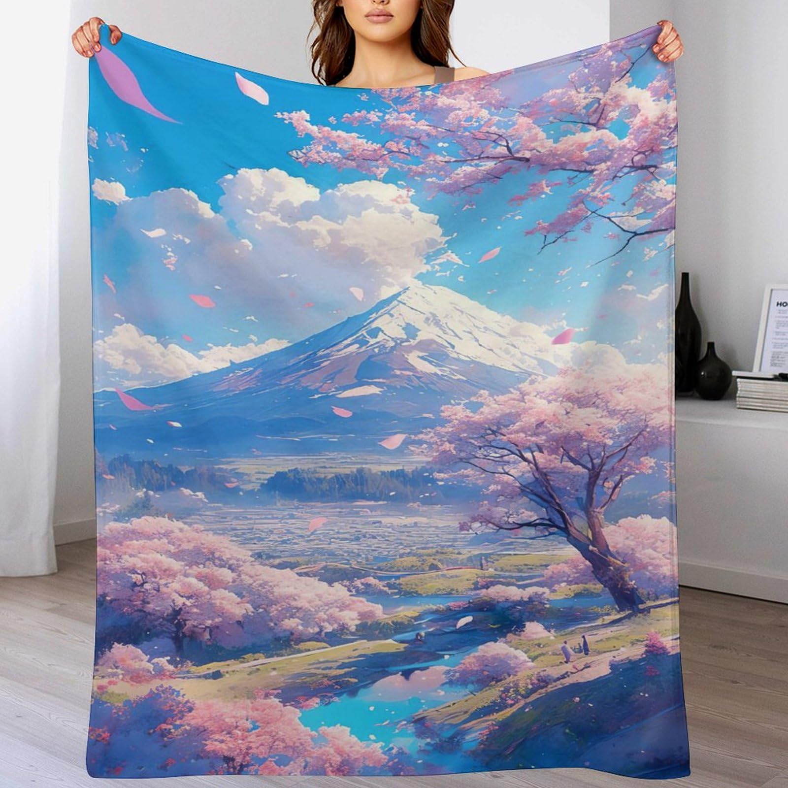 Couverture bébé et housse de canapé polaire flanelle style japonais 130x180cm