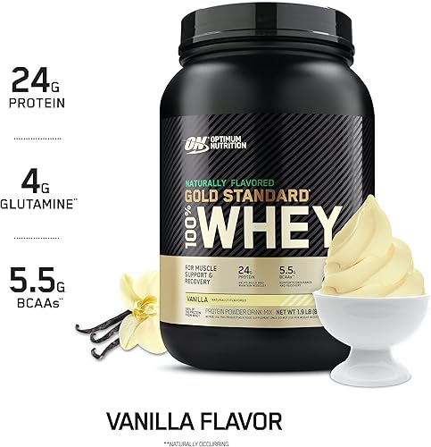 Miniatura 2 de Optimum Nutrition Estándar dorado 100 Proteína de Suero de Leche en Polvo Pie de lima 18Libra