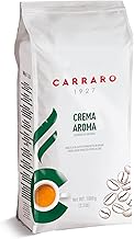 CARRARO 1927 Crema Aroma, Robusta Blend Coffee Beans 1kg - Medium Roast Whole Roasted Coffee Beans - Intensity 8/10 - Classic Italian Espresso with Luxurious Crema & Roasted Bread Aroma, Made in Italy
