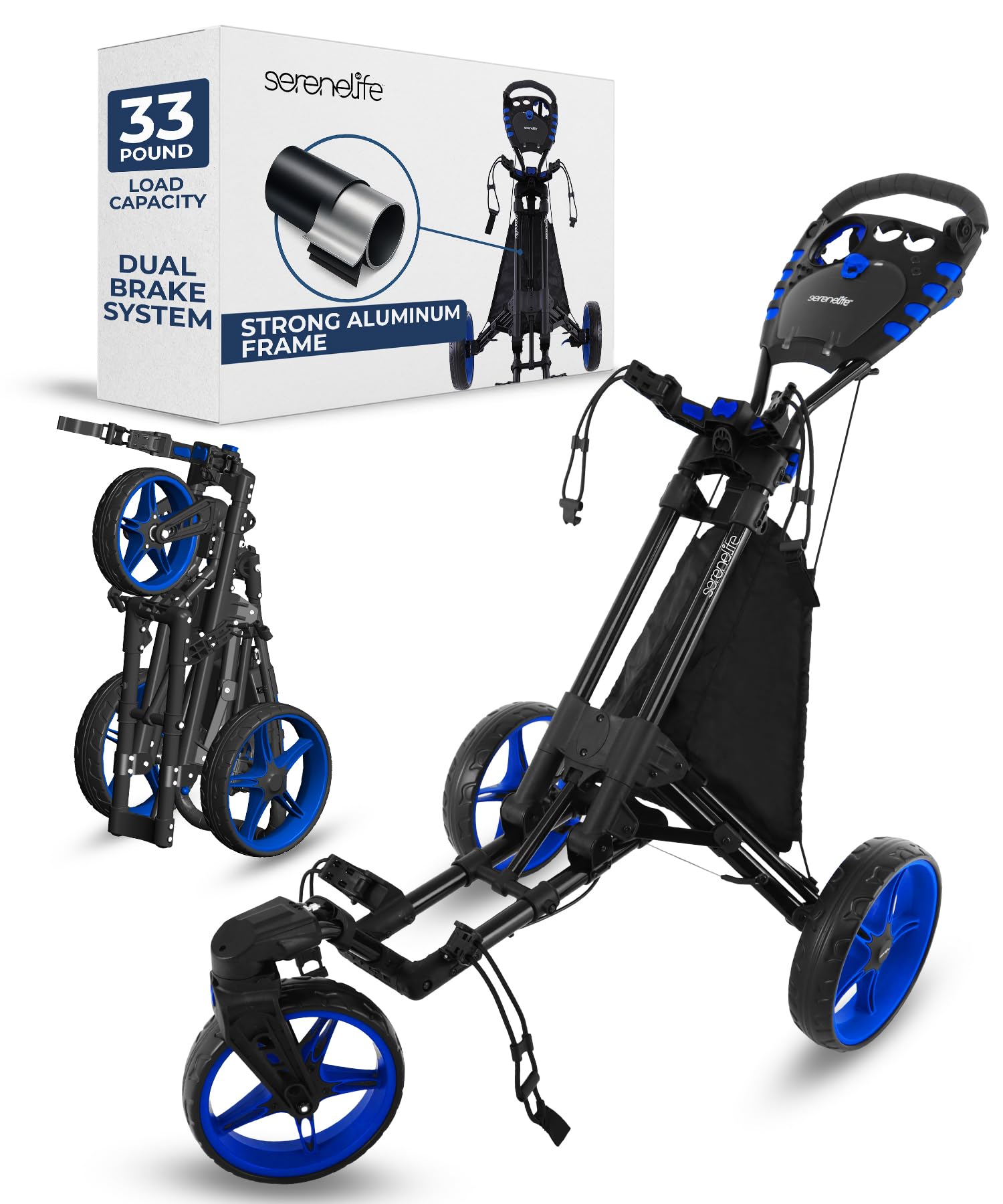 SereneLife Golf Push Pull Cart