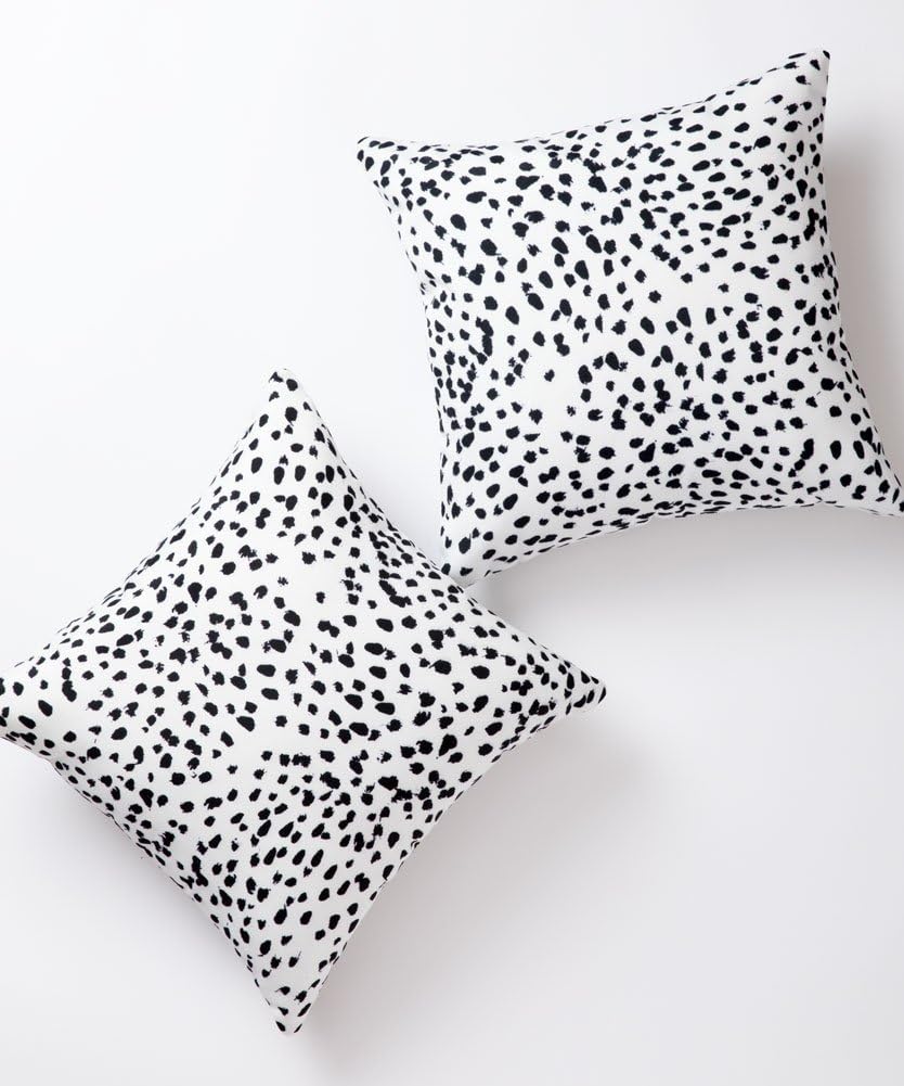 Pantaknot Dalmatian Spots Decorative Throw Pillow Covers Set of 2 Cheetah Pillowcase Cushion Home Décor, 18 x 18 Inch