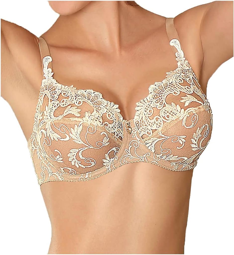 Lise CharmelWomen's Dressing Floral 3 Part Full Cup Bra, BCC6188, Ambre Nude, 36G