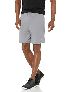Amazon Essentials Men's Athletic Basketball Gym Shorts, Breathable Moisture Wicking, Loose-Fit Performance Tech, Pack of 2