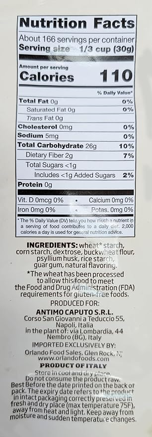 Harina para Pizza Sin Gluten Antimo Caputo 11 Lb miniatura 2