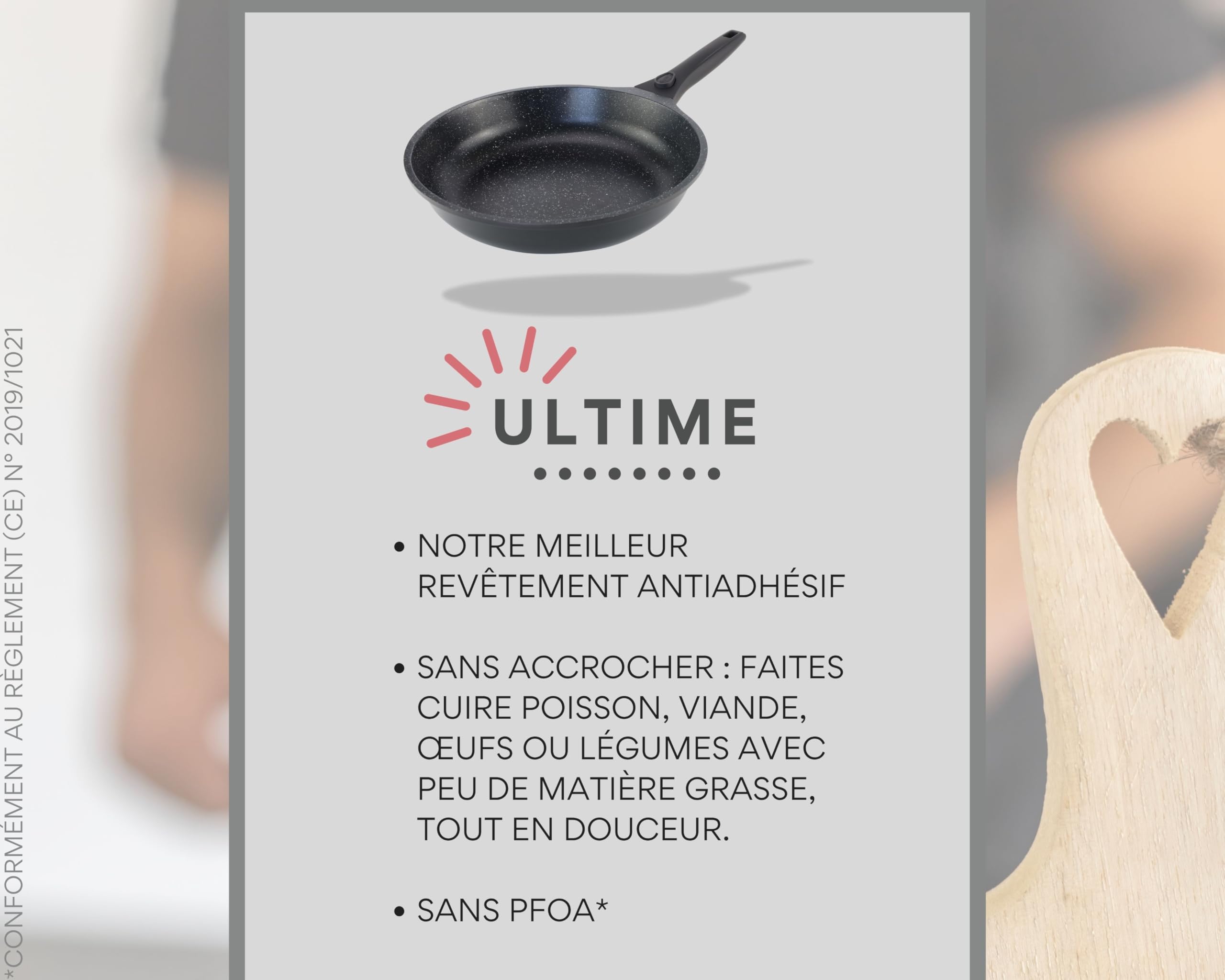 DIVORY Set de 3 poêles Poêle 20cm, 24cm, 28cm avec poignée amovible, induction, revêtement anti-adhésif poêle à frire haute + protège-poêle - Poêle à induction