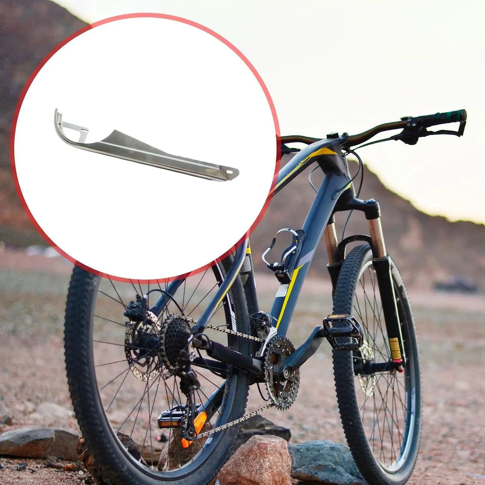 Copricatena Bicicletta Copertura della protezione della catena della bicicletta Robusto metallo resistente all'usura Accessori for la guida leggeri Guscio di protezione for bici facile da installare