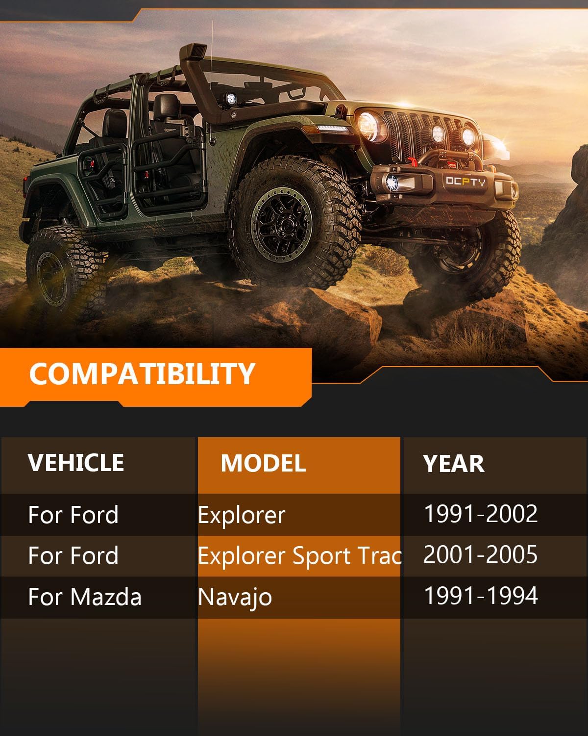 Struts Shocks,OCPTY Rear Shock Absorbers for Ford Fits 1991-2002 for Ford Explorer,2001-2005 for Ford Explorer Sport Trac,1991-1994 for Mazda Navajo,1997-2001 for Mercury Mountaineer 344269-2pcs