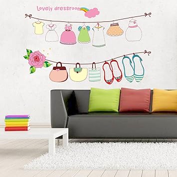 Decals Design Baby Girl Hanging Girl Wall Sticker (Polyvinyl Chloride, 50 cm x 70 cm)