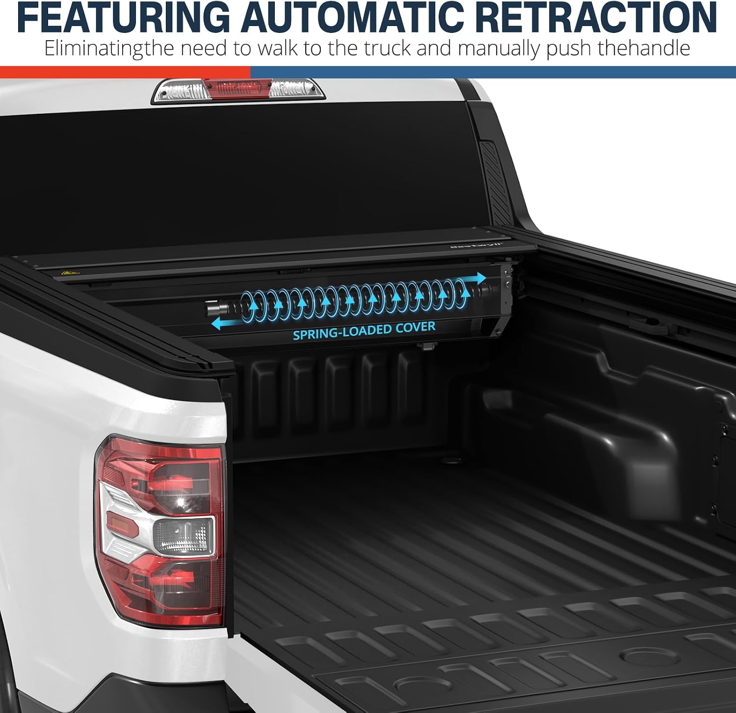 Bestwyll Retractable Hard Tonneau Cover Fits 2022-2025 Ford Maverick 4.6 Ft Truck Bed (54.4") Retractable Hard Truck Bed Cover | BY102 |