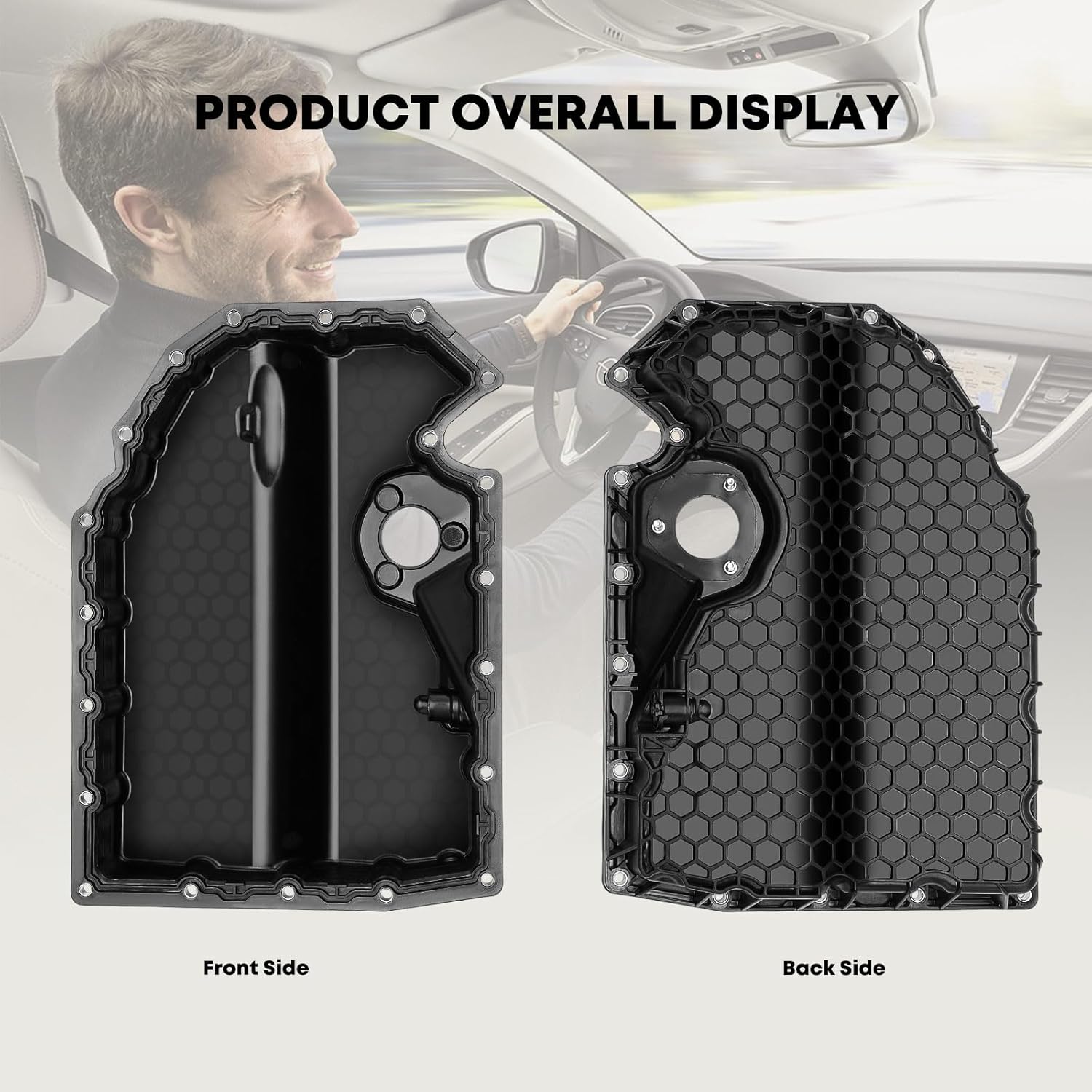 YHTAUTO Lower Engine Oil Pan and Drain Plug Compatible with Audi A3 S3 2015-2019 TT & Volkswagen Golf GTI 1.8L 2.0L